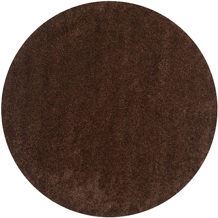 Safavieh 3 x 3 ft. Shag Round Rug, Brown SG151-2727-3R